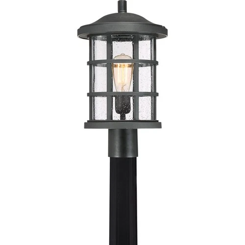 Quoizel CSE9010EK Crusade 17.25" Outdoor Lantern Post in Earth Black - Picture 1 of 5