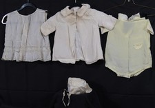 Antique Silk Baby Toddlers Childs Clothes LOT. Use for Dolls