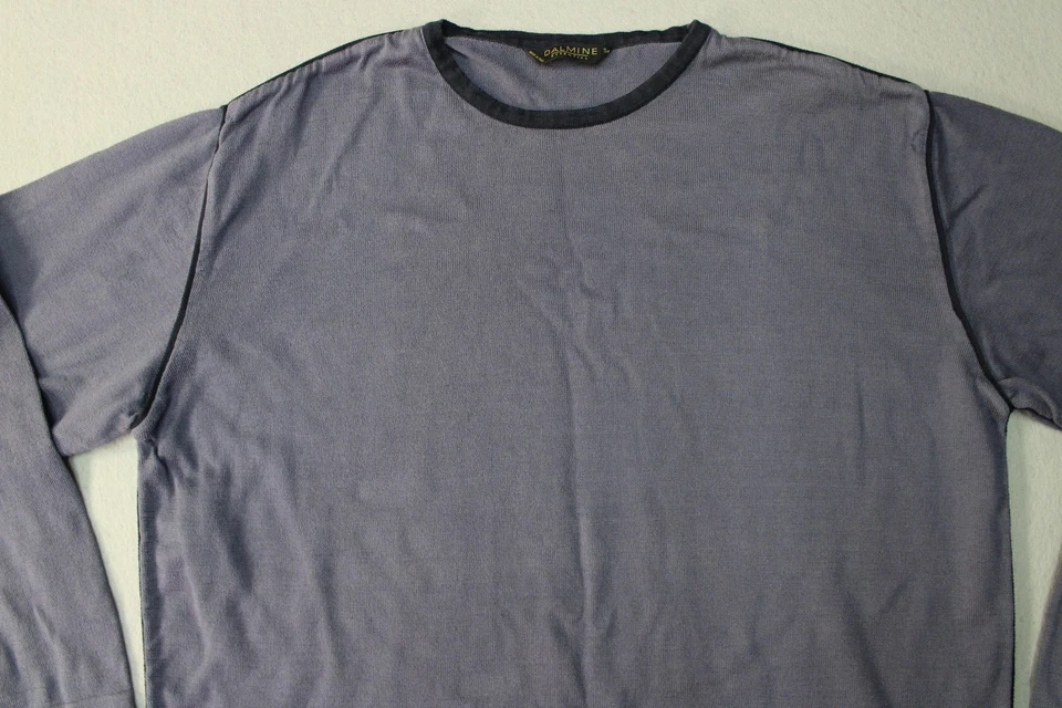 Suéter Dalmine Para Hombre XL Azul Cuello Redondo Manga Larga Hecho en Italia Esencial 54 Foto 2 de 4