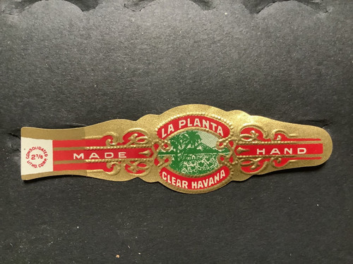 La Planta Clear Havana AttrctiveCigar Band  Vintage Original