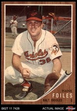 1962 Topps #112 Hank Foiles Normal Tint  Orioles COMMON VARIATION 7.5 - NM+