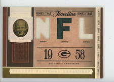 RAY NITSCHKE TRIPLE PATCH 2006 NATIONAL TREASURES TIMELINE 66/66 JERSEY # 1/1
