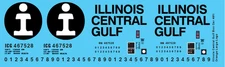 N Scale - Illinois Central Gulf Box Car 40ft Orange Large Logo Decals