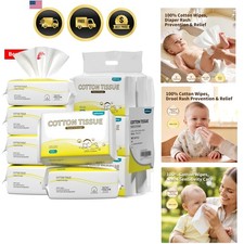 100 Cotton Dry Wipes, USDA Certified Baby Wipes, Soft  Gentle, Hypoallergen...