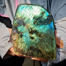 3.3LB Natural Labrador moonstone quartz free form mineral specimen 1500g