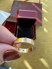 Cartier Love Ring, Small Model, 8 Diamonds, Rose Gold Size 53