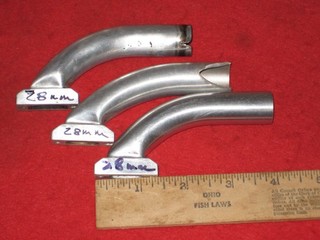 EX 3 MACS 28mm SHORTENED HEADERS OS MAX 40 45 FSR R/C GLOW MODEL AIRPLANE ENGINE
