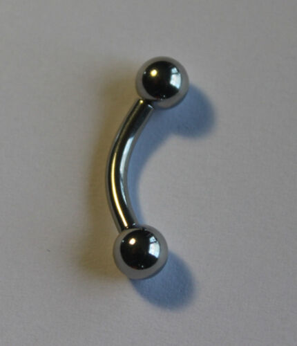 10g 2.5mm Curved Bent Barbell Surgical Steel Body Jewelry Navel external thread - Picture 28 of 37