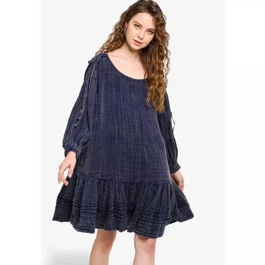 long sleeve tie dye mini dress Zoya Mini Dress