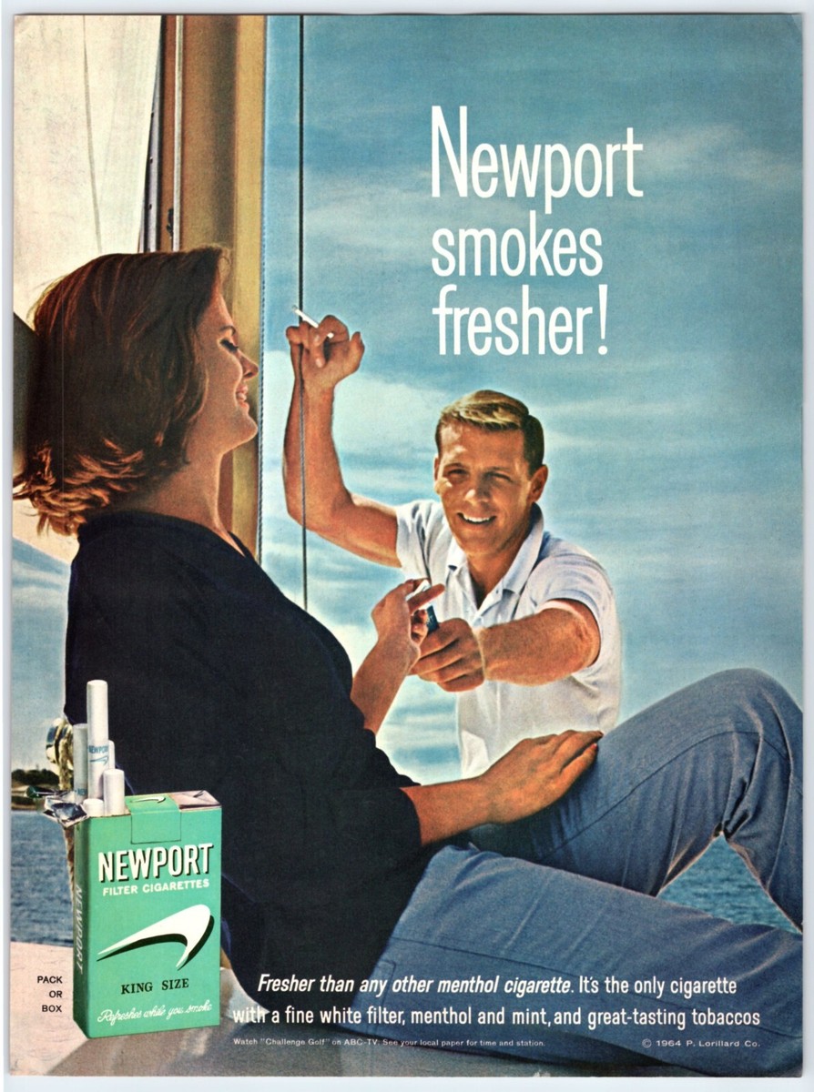 newport cigarettes jobs 1964 YOUNG WOMAN NEWPORT CIGARETTES Vintage 8