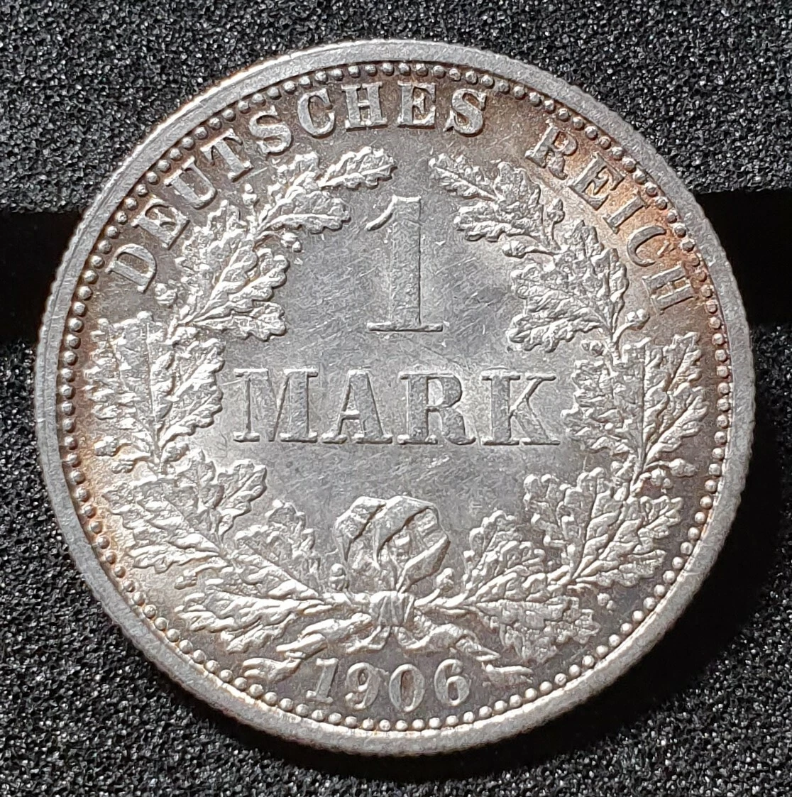 1 Mark Stück 1906 F Deutsches Reich Reichsadler alte Silber Münze 