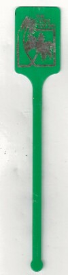 TREE TOP INN-GREEN-BILLING,MT.-SWIZZLE STICK-SIX INCHES LENGTH-GOOD SHAPE
