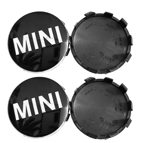 4x 56mm Für Mini Cooper Nabendeckel Nabenkappen Felgendeckel Badges Schwarz NEU - Bild 4 von 6