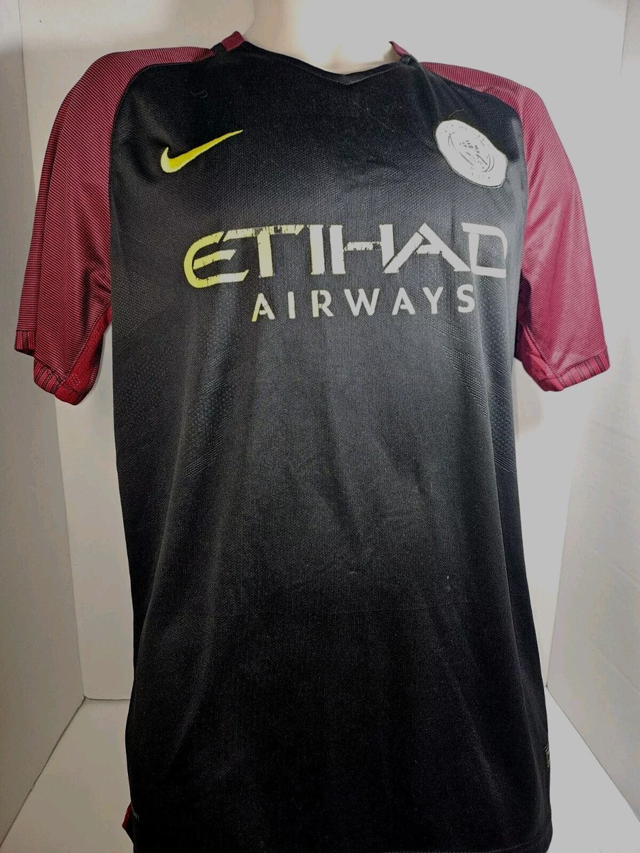 FCRB × Nike サッカーシャツ ブラック グレー M 3gold Nike Manchester City Jersey Large Black Soccer Dri-Fit Blank Mens