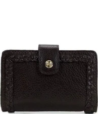 Patricia Nash Norma Leather Snap Wallet (Black)