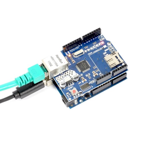 Ethernet Shield + MicroSD-Karten Slot, W5100 Controller für Arduino Uno/Mega R3 - Bild 5 von 7