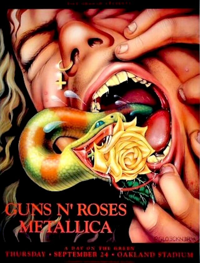 GUNS N' ROSES / METALLICA 1992 TOUR OAKLAND STADIUM 1st