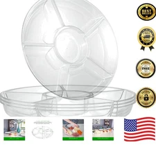 Durable Divided Serving Platters - Pack of 2, Perfect for Parties and Events