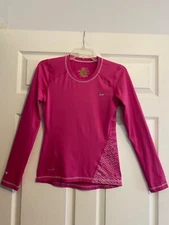 Koppen Women’s Fuchsia Pink Knit Crew Neck long sleeve top Base Layer  Small