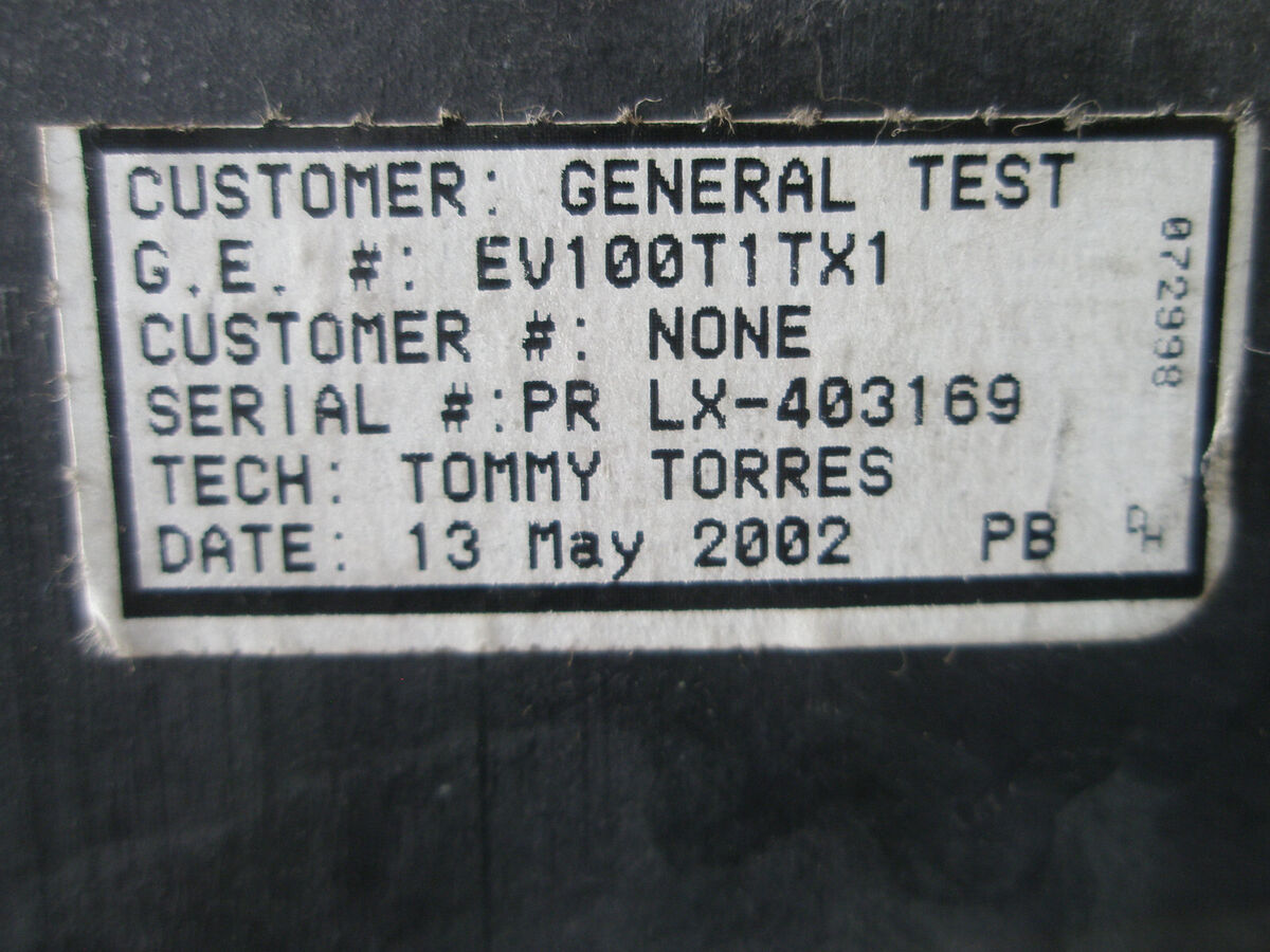 G.E. EV-100 SCR CONTROL PANEL 44A723543-001 | eBay G.E. EV-100 SCR CONTROL PANEL 44A723543-001 | eBay