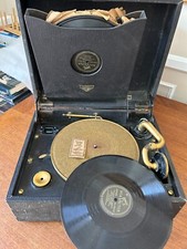 Antique Victrola "Talking Machine" Record Player 4 "A" w/Crank  More