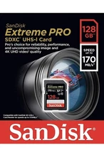 SanDisk Extreme Pro 128GB SD Class 10 SDXC Memory Card - SDSDXXY-128G-GN4IN