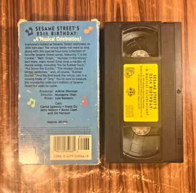 Sesame Street 25 Wonderful Years a Musical Celebration VHS 1993