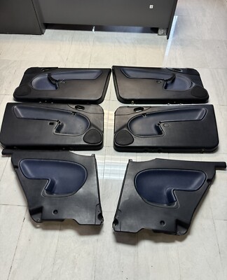 SAAB THREE DOOR 3DR LIGHTNING BLUE OG 9-3 VIGGEN DOOR CARDS PANELS OEM (RARE)