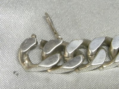 Bracelet Gourmette En Argent Massif Vintage - Marque Chatenoud, En Parfait état