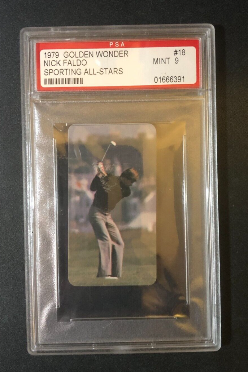 1979 Golden Wonder NICK FALDO #18 Sporting All-Stars Mini PSA Mint