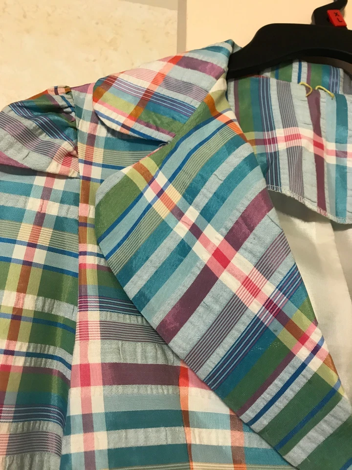 RARO ABRIGO BLAZER VINTAGE NIÑA RAYAS PASTEL HECHO EN UNIÓN PRINCIPIOS DE LOS 70 COMO NUEVO Foto 2 de 4