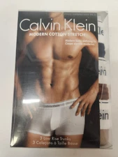Calvin Klein 3 Pack Men's Cotton Stretch Low Rise Trunk