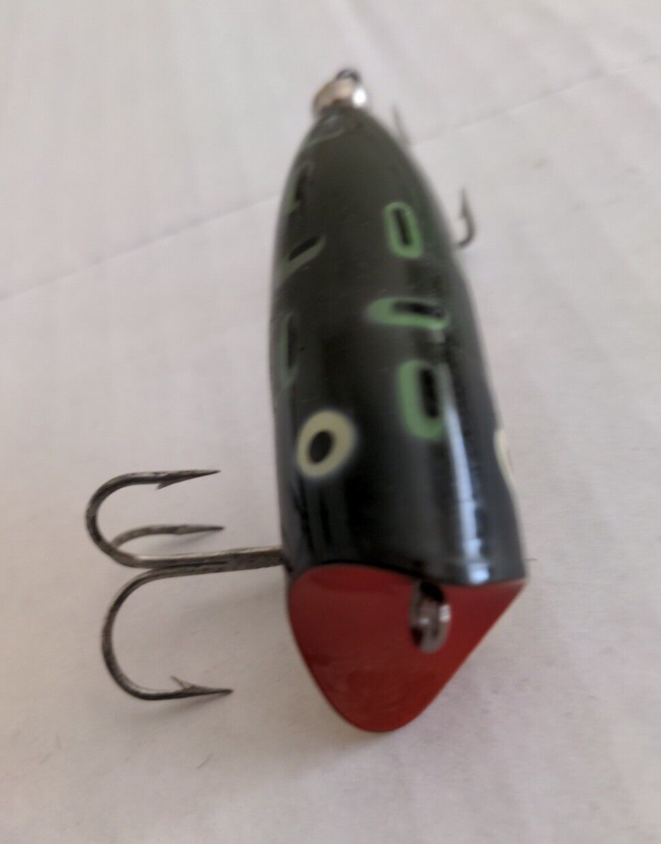 Vtg Heddon Baby Lucky 13 Bullfrog Yellow Belly Fishing Lure