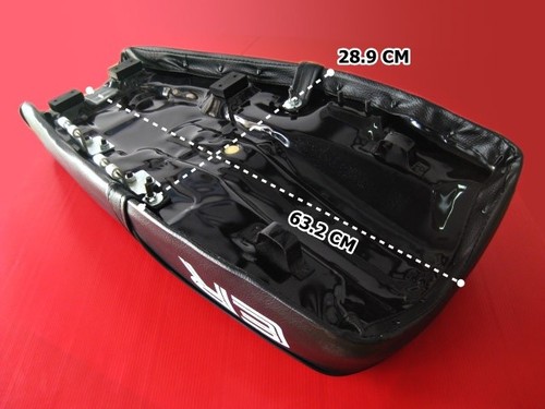 SUZUKI TS125ER Complete Seat Saddle With HP Seat Cover & ER Logo - Black 4 thumbnail image