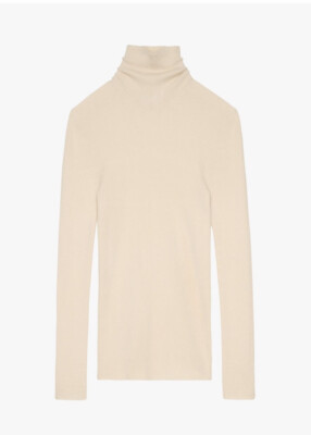 Zara Woman Pink High Neck Wool Sweater Size UK L