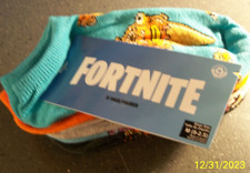 Fortnite Socks, Shoe size M 9-2.5 Girls No Show Ankle 6pr