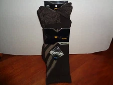 Men's GOLDTOE Powersox Aqua FX Arch Support Boot Socks 2 Pair Brown Large 9-12.5