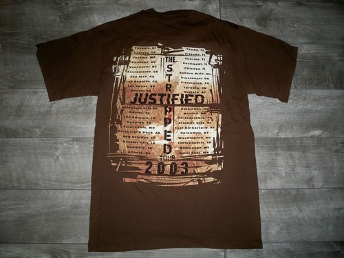 Justin Timberlake The Stripped Concert Band Tour Shirt T-shirt Medium 2003 Y2K - Picture 5 of 8