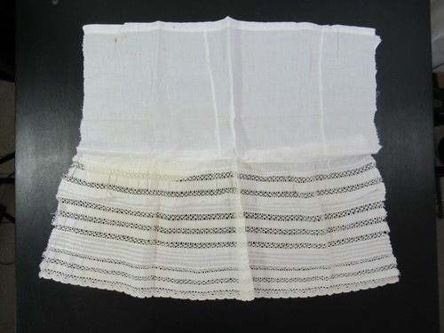 Antique Embroidered Cotton Lace Flounce Lot Salvage Petticoat - Picture 5 of 5