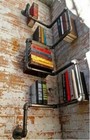 Industrial Wall Mounted Vintage Style Book Shelf, Funky Shelves / Bookcase