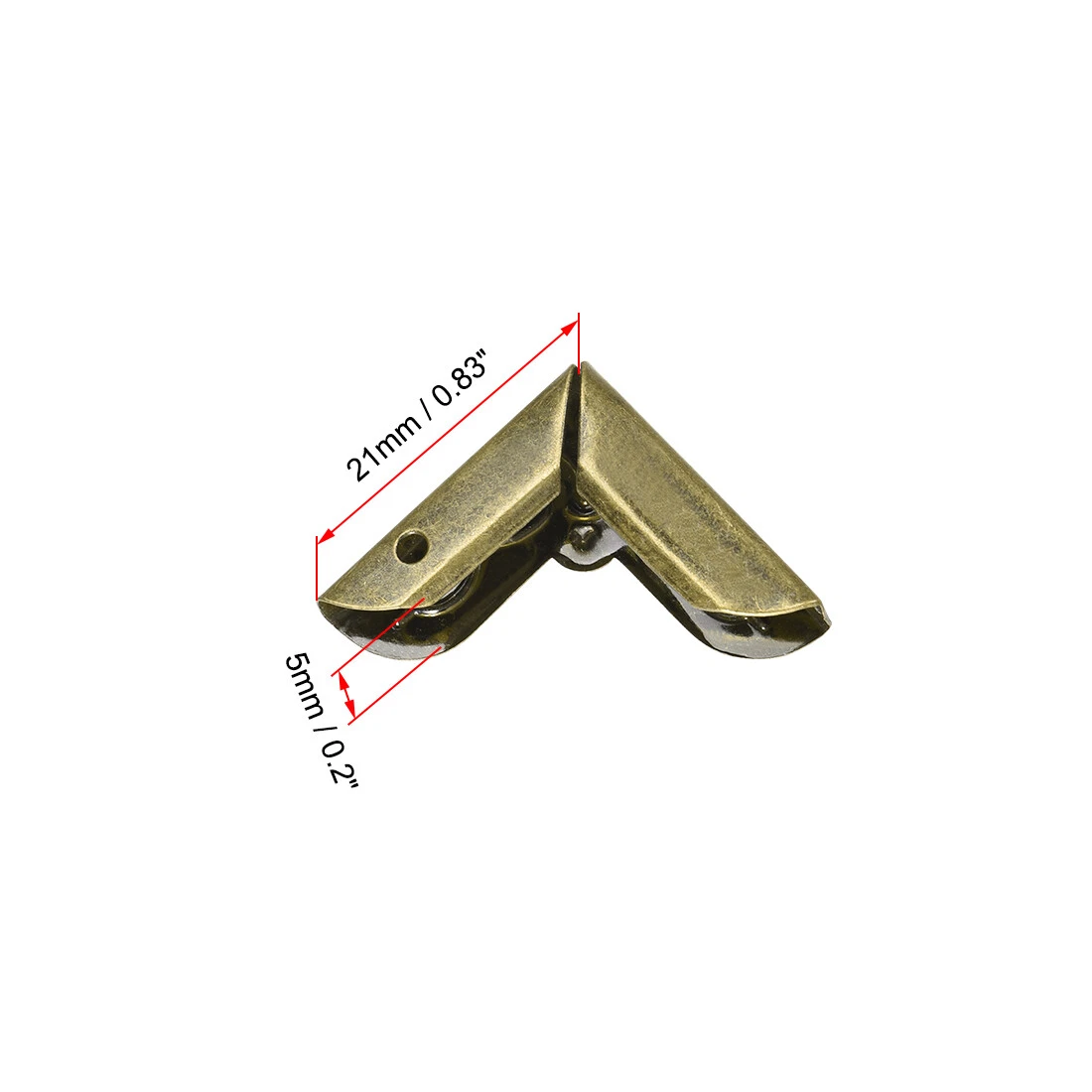 Uxcell Metal Book Corner Protectors Edge Cover Guard 21 x 21 x 5mm Bronze Tone 50pcs | Harfington