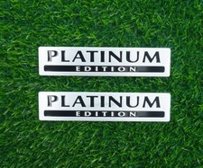 2pc Car Aluminum Fashion Platinum Edition Emblem Badge Sticker