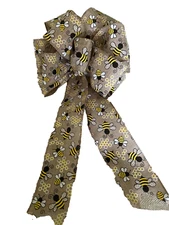 Burlap Bow,| Handmade, , Multiple Use, Easter, Colorful  Spring,Basket Bows