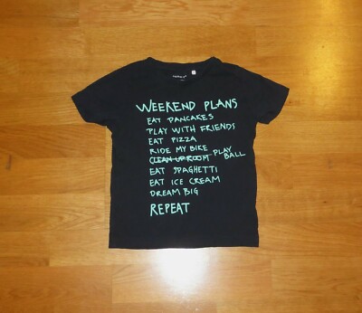 Name it Weekend Plans Jungen T-Shirt Gr. 92 1,5-2 Jahre dunkelblau top Zustand g