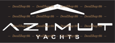 Azimut Yachts -Outdoor Sports- Car/SUV/Truck Vinyl Die-Cut Peel N' Stick Decals