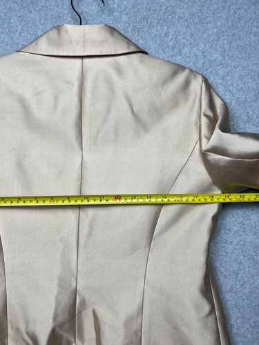 Kay Unger New York 100% Silk Blazer Champagne Jacket Size 6 Classy Vintage Sexy - Picture 6 of 10