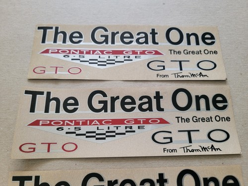 1966 Pontiac GTO Stickers Decals Thom McAn Promo Give Away Contest Lot of 5 Vtg - Picture 5 of 10