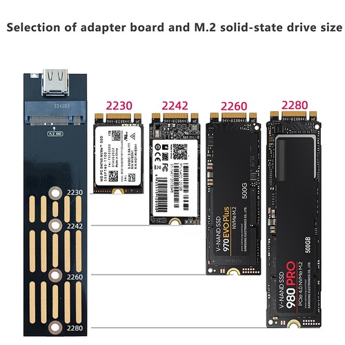 RVB M2 SSD CASE M.2 NVME SSD ENCLORIE M.2 à USB C - Photo 12/21