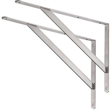 Heavy Duty Stainless Steel Shelf Brackets 20-inch Max Load 550 lb Pack of 2