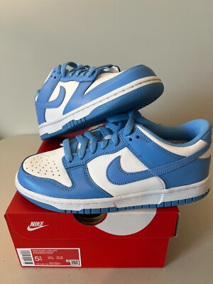 Size 5.5Y / 7W - UNC  Nike Dunk Low - Grade School GS University North Carolina